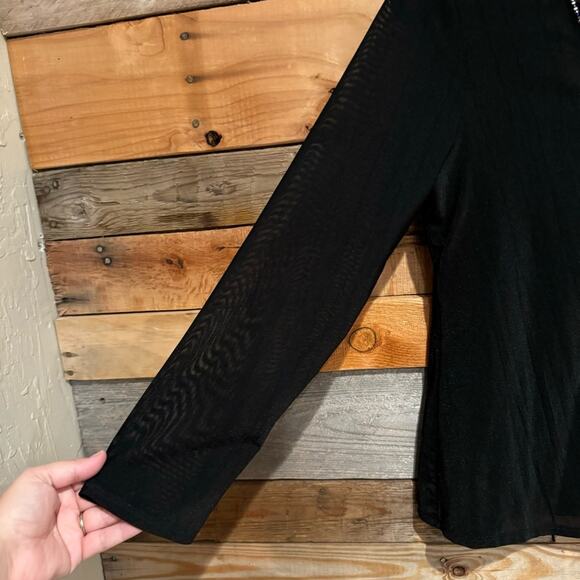 Vintage Y2K Whimsigoth Fairy Grunge Sheer Beaded Clasp-Close Overlay by Malibu - Picture 11 of 14